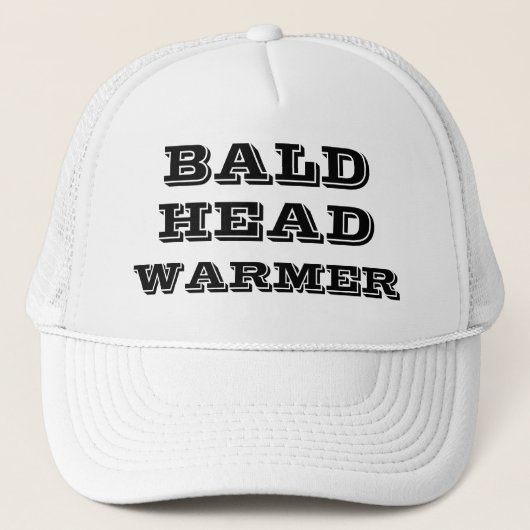 BALD HEAD WARMER Funny Humorous Trucker Pet (Voorkant)