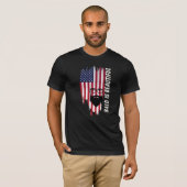 Bald Is Beautiful American Flag Bearded Man T-Shir T-shirt (Voorkant volledig)