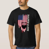 Bald Is Beautiful American Flag Man T-Shirt (Voorkant)
