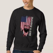 ​Bald Is Beautiful American Flag T-Shirt (Voorkant)