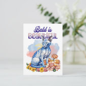 Bald is Beautiful | Hairless Cat Briefkaart (Staand voorkant)