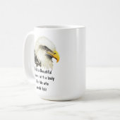 Bald is Beautiful Humor Bald Eagle Bird Koffiemok (Voorkant links)