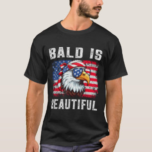 Bald is een mooie grappige adelaar Bandana Patriot T-shirt