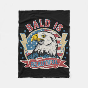 Bald is een prachtige 4 juli Independence Day Bal Fleece Deken