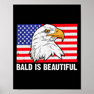 Bald is een prachtige 4 juli Independence Day Bal Poster