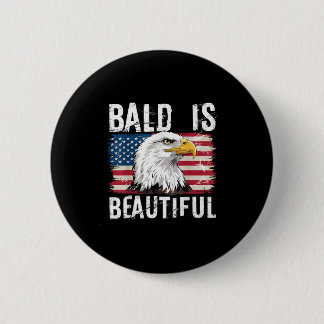 Bald is een prachtige 4 juli Independence Day Bal Ronde Button 5,7 Cm