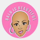 Bald is mooi ronde sticker (Voorkant)