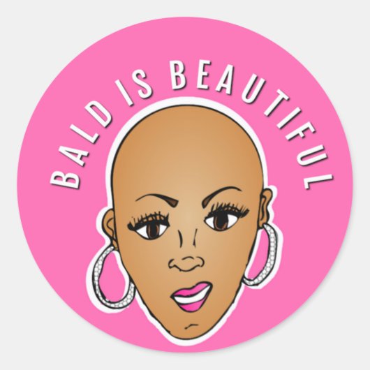 Bald is mooi ronde sticker (Voorkant)