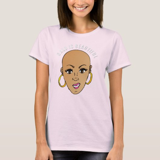 Bald is mooi t-shirt (Voorkant)
