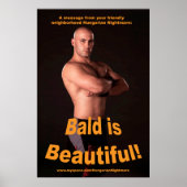 "Bald is prachtig!" 34,5 x 23 poster (Voorkant)