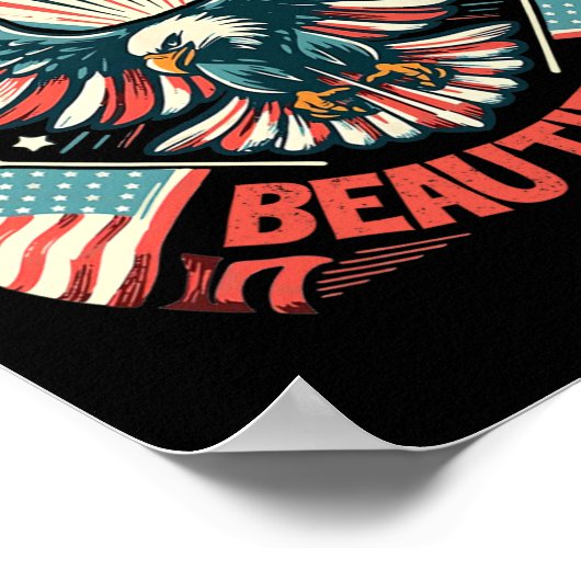 Bald is prachtig 4 juli Onafhankelijkheidsdag Ame Poster (Hoek)