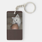 Bald is prachtig met Dog Funny Favors Sleutelhange Sleutelhanger (achterkant)