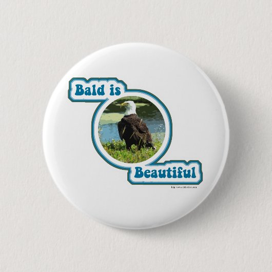 Bald is prachtig ronde button 5,7 cm (Voorkant)