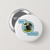 Bald is prachtig ronde button 5,7 cm (Voorkant /achterkant)