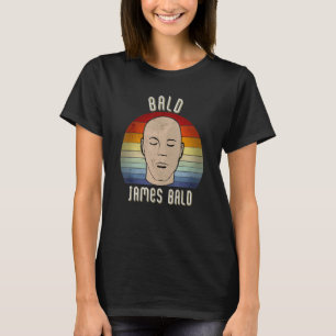 Bald James Bald Pun Baldhead Man Action Hero Dad T-shirt