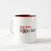 Bald jongens hebben meer plezier tweekleurige koffiemok (Voorkant links)