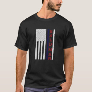BALD MAN USA Vlag Patriottisch T-shirt
