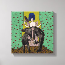 Bald Mannen ~ 10x10,75 dik omlijnd doek