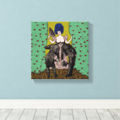 Bald Mannen ~ 10x10,75 dik omlijnd doek Canvas Afdruk (Insitu (Houten vloer))