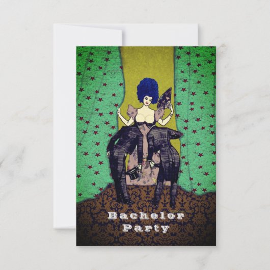 Bald-Mannen - Bachelor-uitnodigingen / RSVP Kaart (Voorkant)