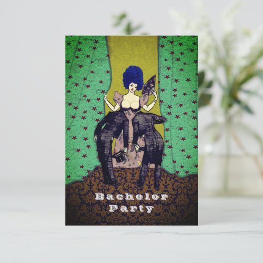 Bald-Mannen - Bachelor-uitnodigingen / RSVP Kaart (Staand voorkant)