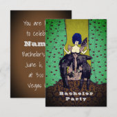 Bald-Mannen - Bachelor-uitnodigingen / RSVP Kaart (Voorkant / Achterkant)