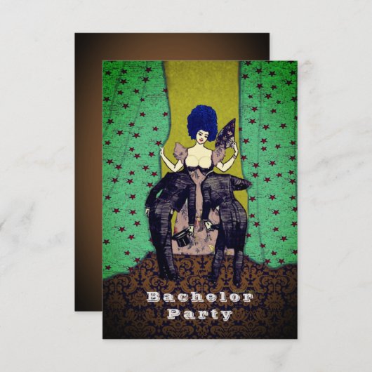 Bald-Mannen - Bachelor-uitnodigingen / RSVP Kaart (Voorkant / Achterkant)