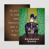 Bald-Mannen - Bachelor-uitnodigingen / RSVP Kaart (Voorkant / Achterkant)