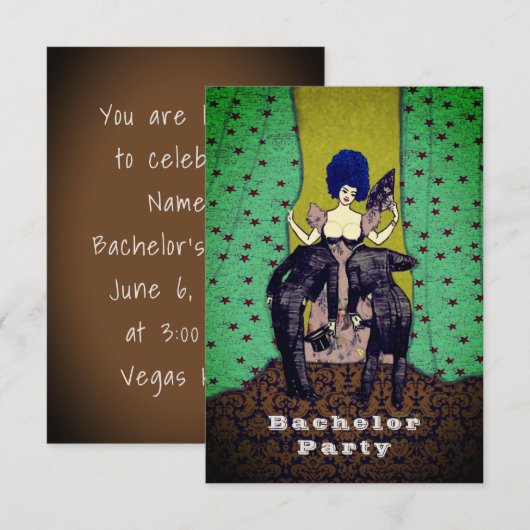 Bald-Mannen - Bachelor-uitnodigingen / RSVP Kaart (Voorkant / Achterkant)