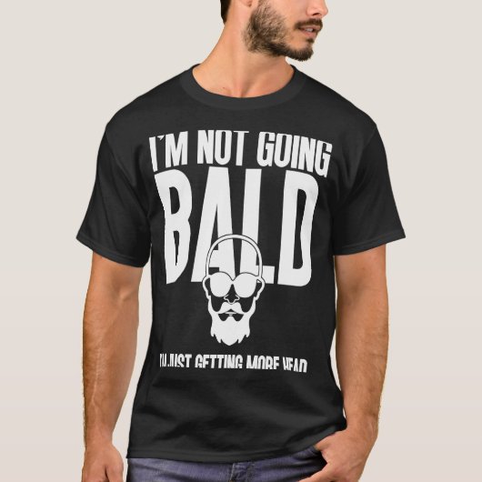 Bald Mannen Beard Man Hair Loss Balding Pap Baldne T-shirt (Voorkant)