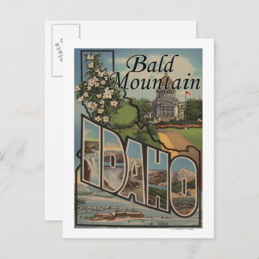 Bald Mountain, Idaho - Large Letter Scenes Briefkaart (Voorkant / Achterkant)