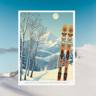 Bald Mountain Idaho skioord berg Ansichtkaart Briefkaart