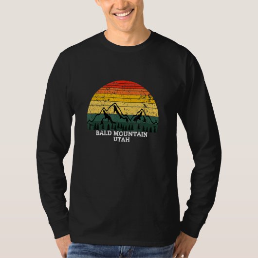 Bald Mountain Utah Retro  T-shirt (Voorkant)