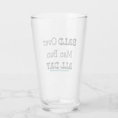 Bald over Man Bun, de hele dag Glas (Achterkant)