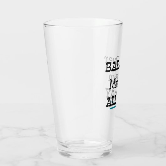 Bald over Man Bun, de hele dag Glas (Rechts)