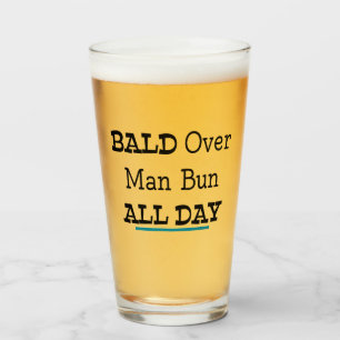 Bald over Man Bun, de hele dag Glas