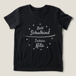 Bald Schulkind - Tschüss Kita - weiß | Einschulung Tri-Blend Shirt