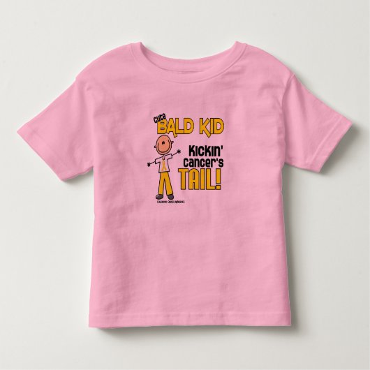 Bald Stick Figuur Collectie (kinderkanker) Kinder Shirts (Voorkant)