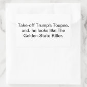 Bald Trump Looks Perverted Hankamer Artjunkhaus Rechthoekige Sticker (Tas)