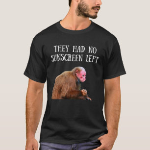 Bald Uakari Wild Monkey Sunscreen Meme Mannen Wome T-shirt