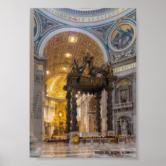Baldachin Bernini Altar , Vaticaan Poster