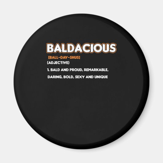Baldaciale Alopecia Baldness Gift Magneet (Voorkant)