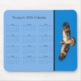 BaldEagle: Customize full year 2026 calendar Mouse Muismat