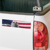 Baldenarend en vlag bumpersticker (Op Truck)