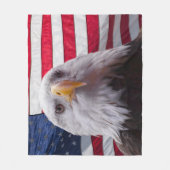 Baldenarend en vlag fleece deken (Voorkant)