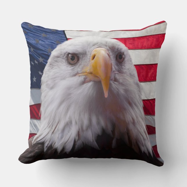 Baldenarend en vlag kussen (Voorkant)