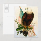 Baldenarend met vlag briefkaart (Voorkant / Achterkant)