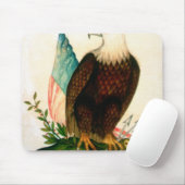 Baldenarend met vlag muismat (Met muis)
