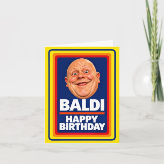 Baldi – Grappige Kaal Hoofd Verjaardagskaart Kaart