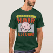 Baldies Hair Restorer. Kaal Man T-shirt (Voorkant)